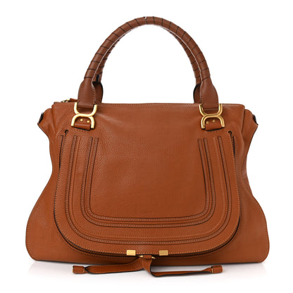 Chloe Calfskin Large Marcie Satchel Tan 1 of 9