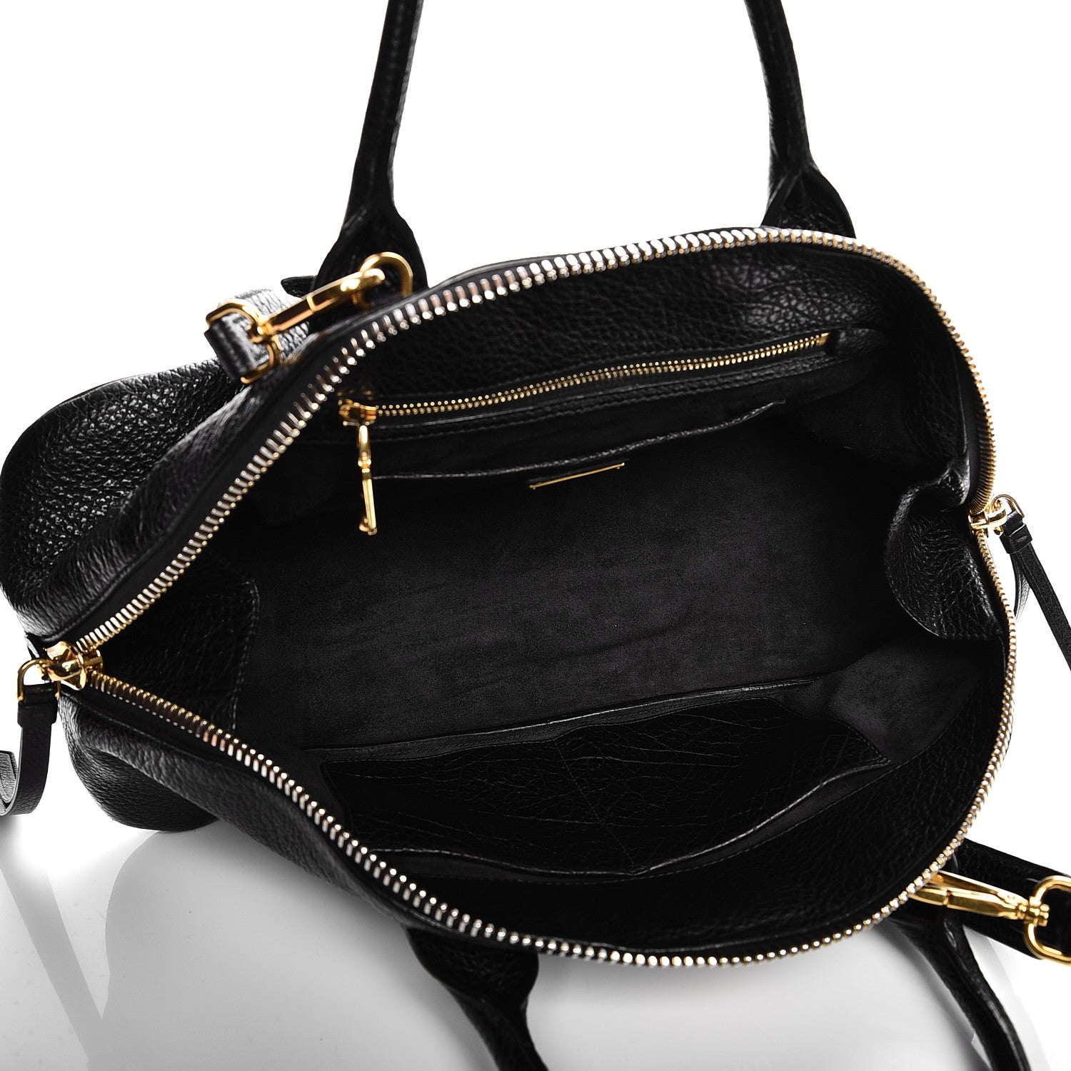 Miu Miu Goatskin Madras Bauletto Top Handle Tote Nero Black 6 of 8