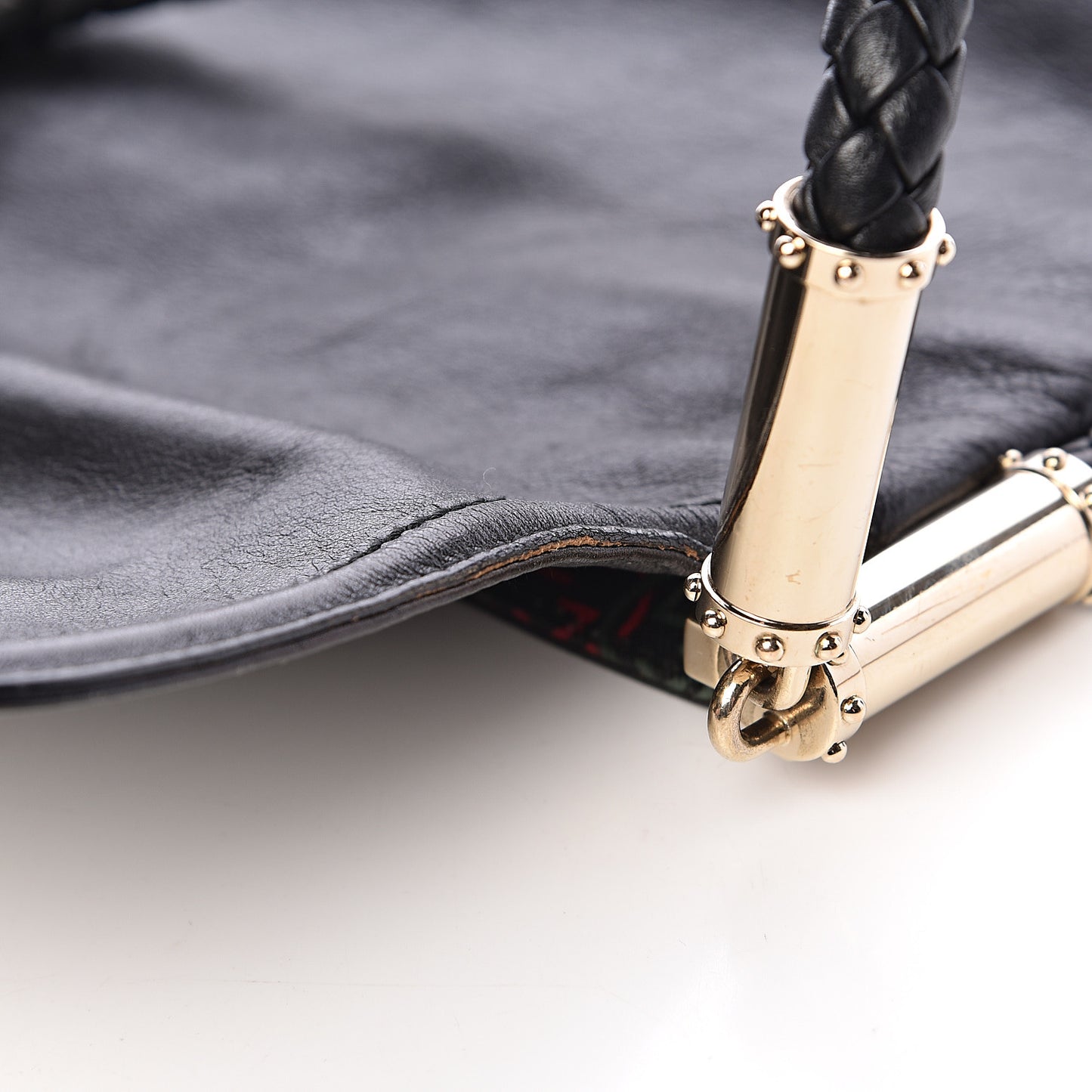 Calfskin Medium Britt Tassel Shoulder Bag Black