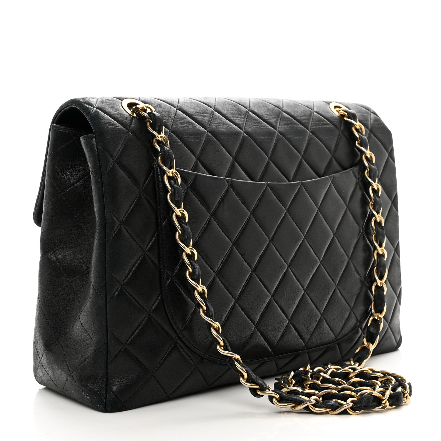 Chanel Lambskin Quilted XL Jumbo Single Flap Black 3 of 14