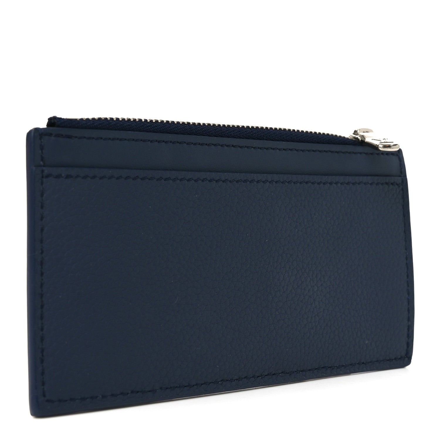 Louis Vuitton Calfskin Aerogram Coin Card Holder Navy Blue 3 of 6