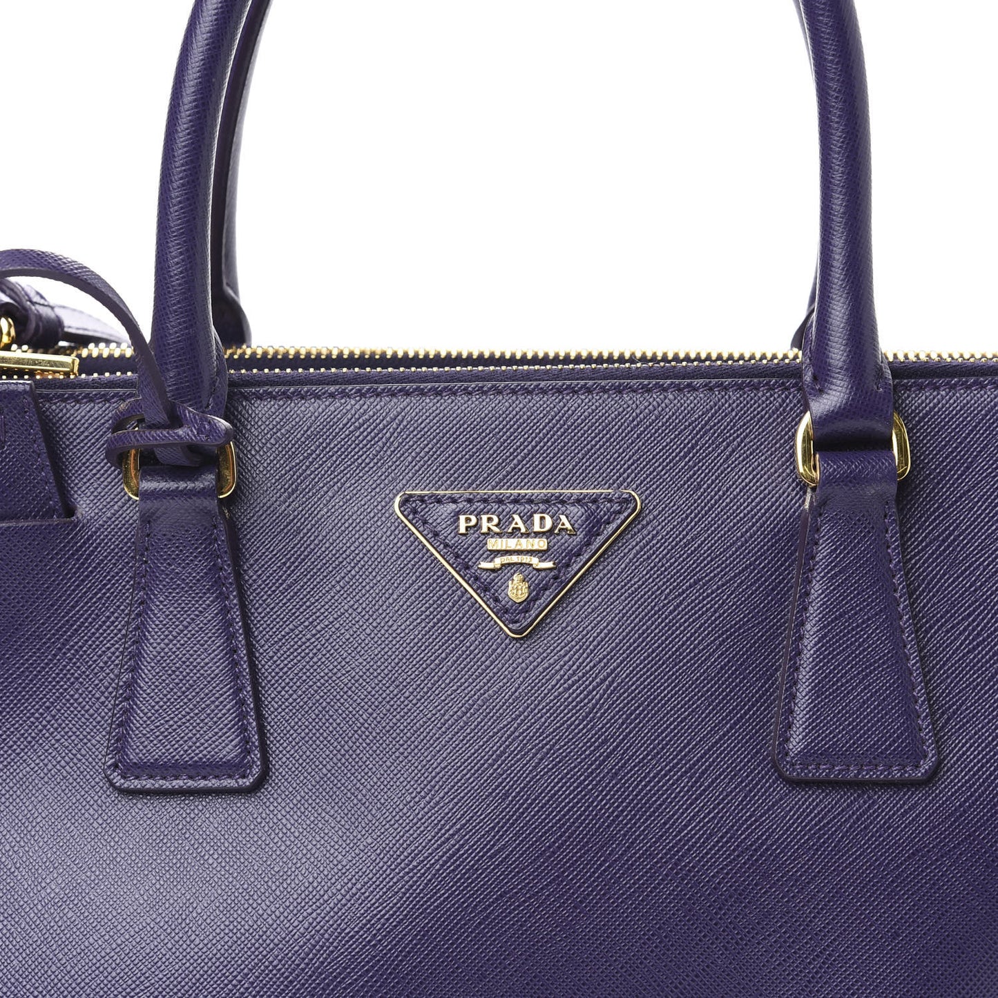 Saffiano Small Galleria Double Zip Tote Viola