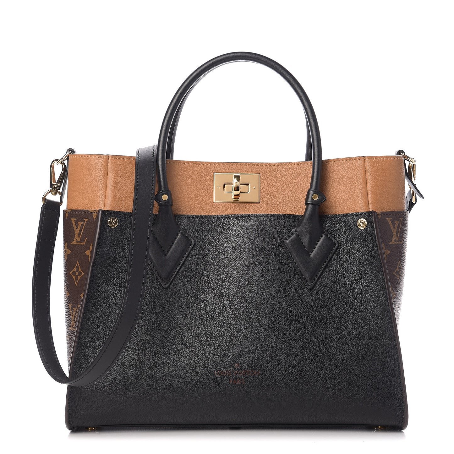 Calfskin Monogram On My Side Black