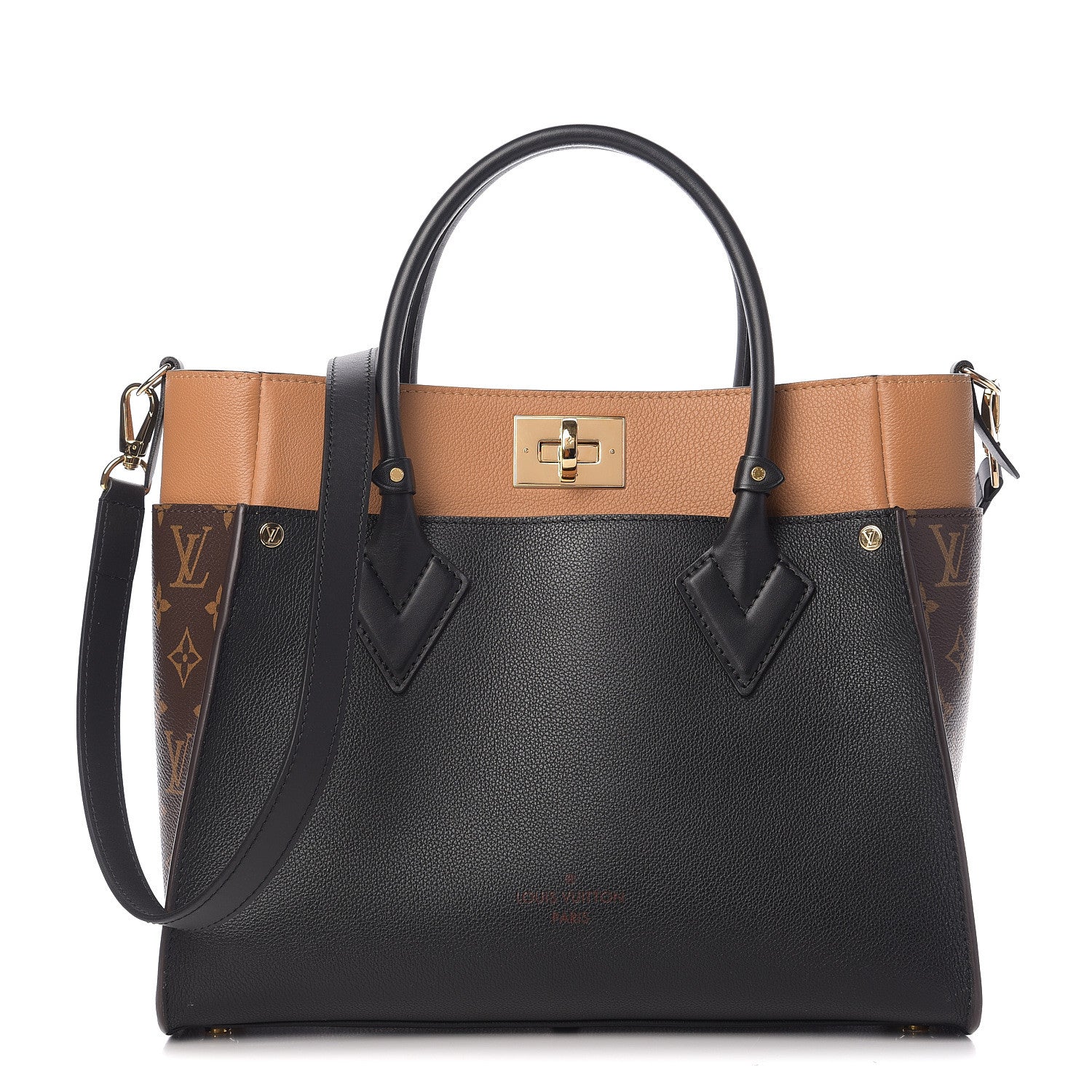 Louis Vuitton Calfskin Monogram On My Side Black 1 of 8