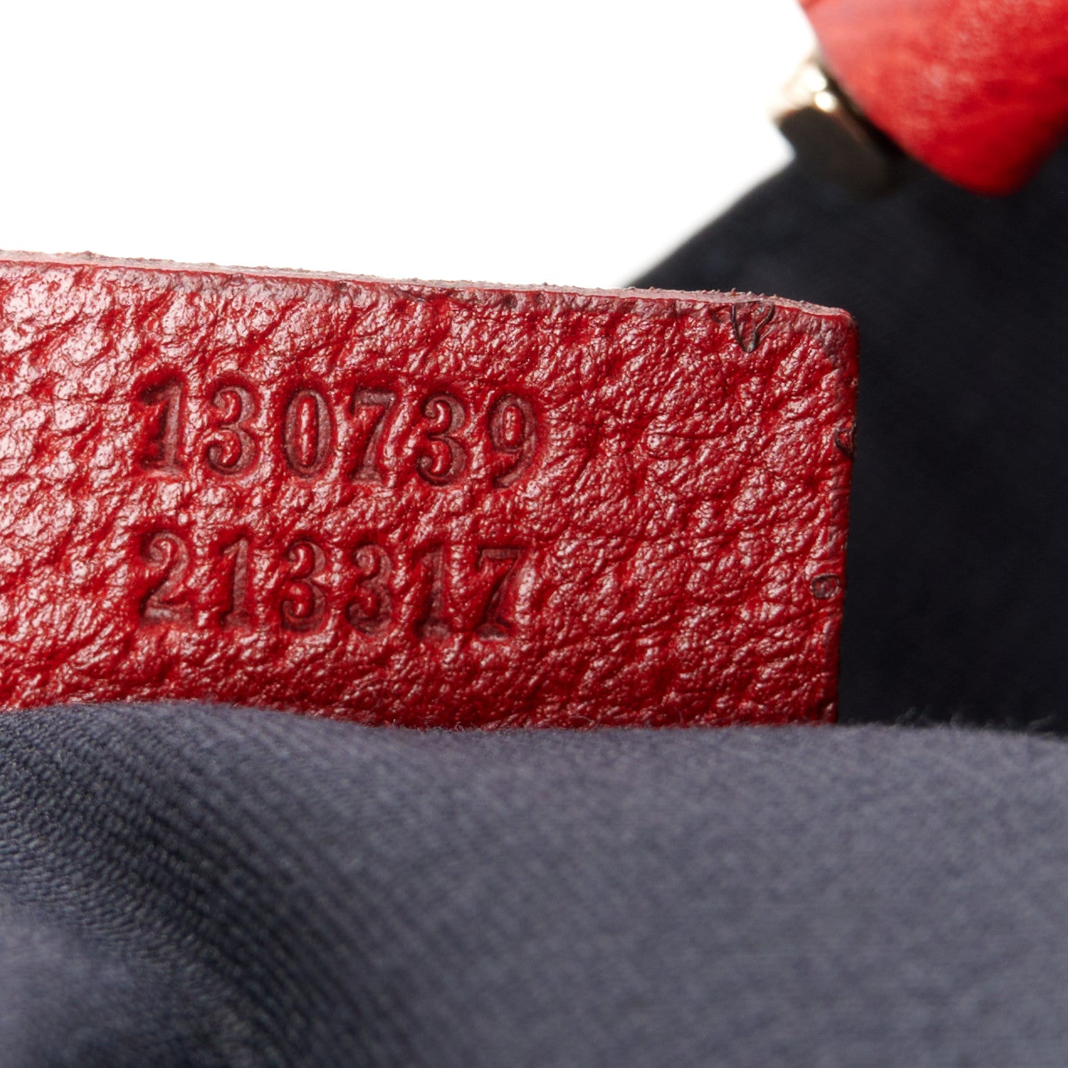 Gucci Monogram Abbey Small Tote Navy Red 7 of 10
