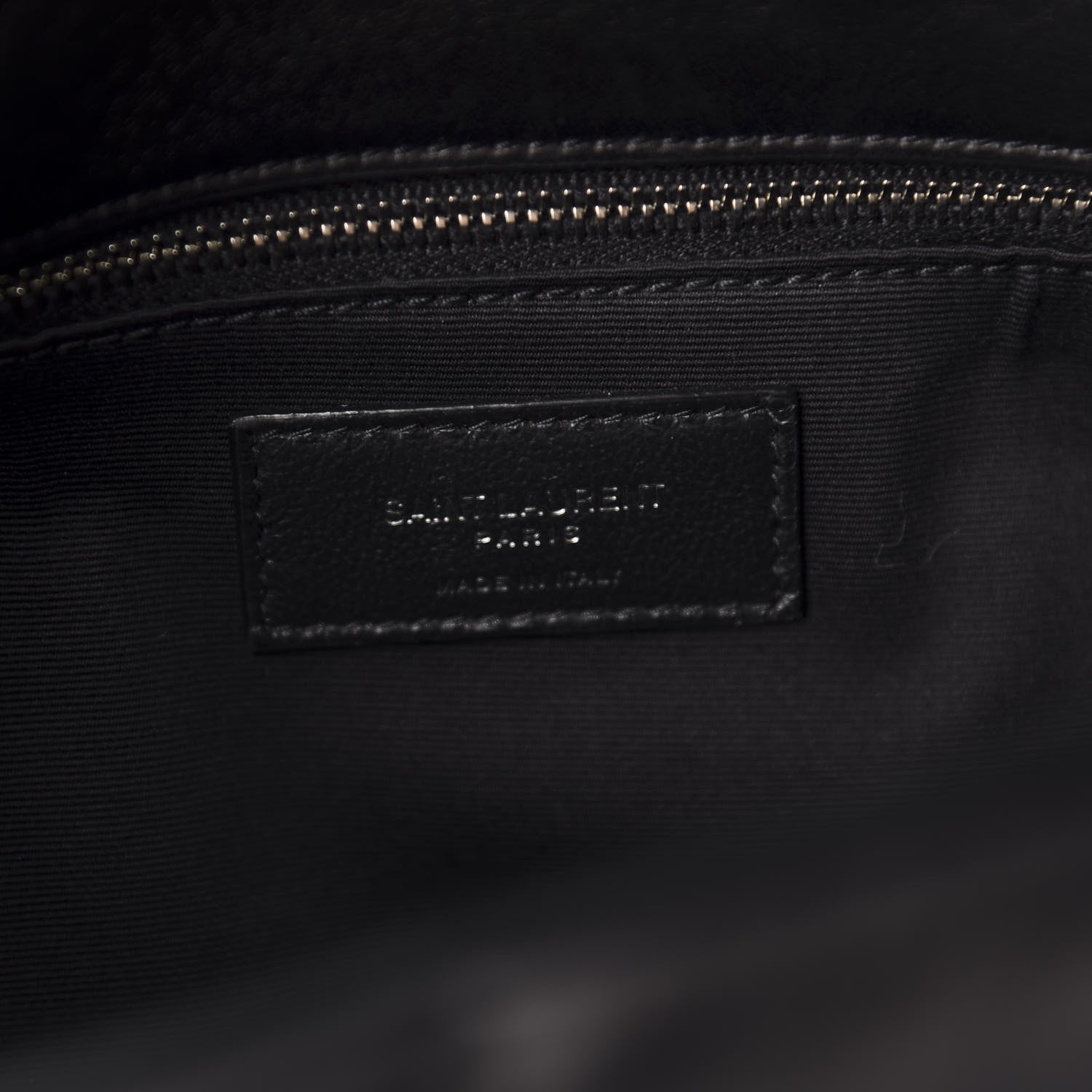 Saint Laurent Lambskin Quilted Medium Loulou Puffer Monogram Chain Satchel Black 10 of 11