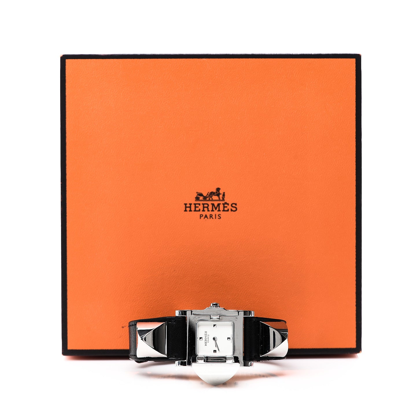 Stainless Steel Epsom 23mm Medor Quartz Watch Noir