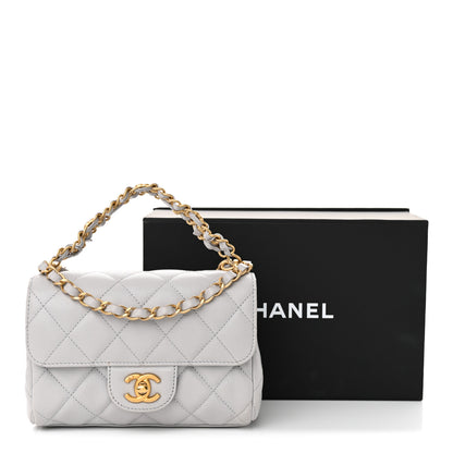 Chanel Caviar Quilted Mini Flap Grey 11 of 11