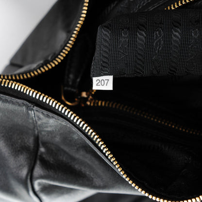 Prada Soft Calf Hobo Nero Black 7 of 8