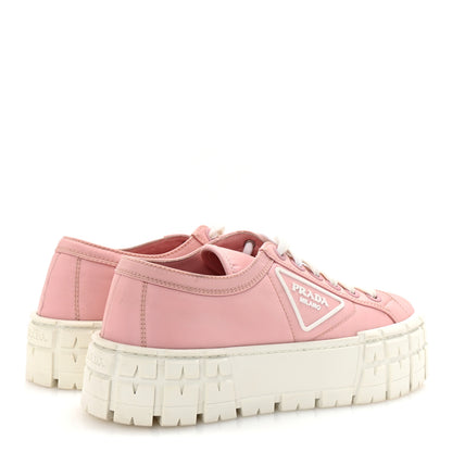 Prada Re-Nylon Gabardine Triangle Logo Double Wheel 50mm Sneakers 37.5 Alabastro 5 of 9