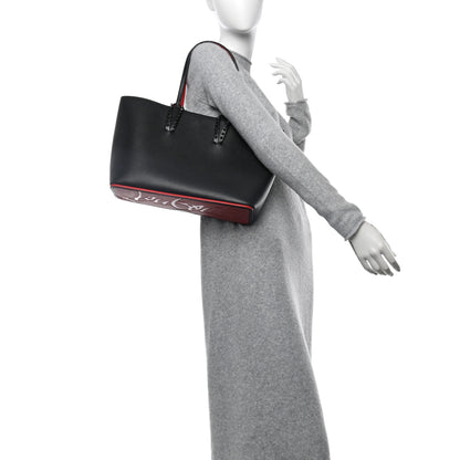 Christian Louboutin Calfskin Empire Spikes Small East West Cabata Tote Black 2 of 13