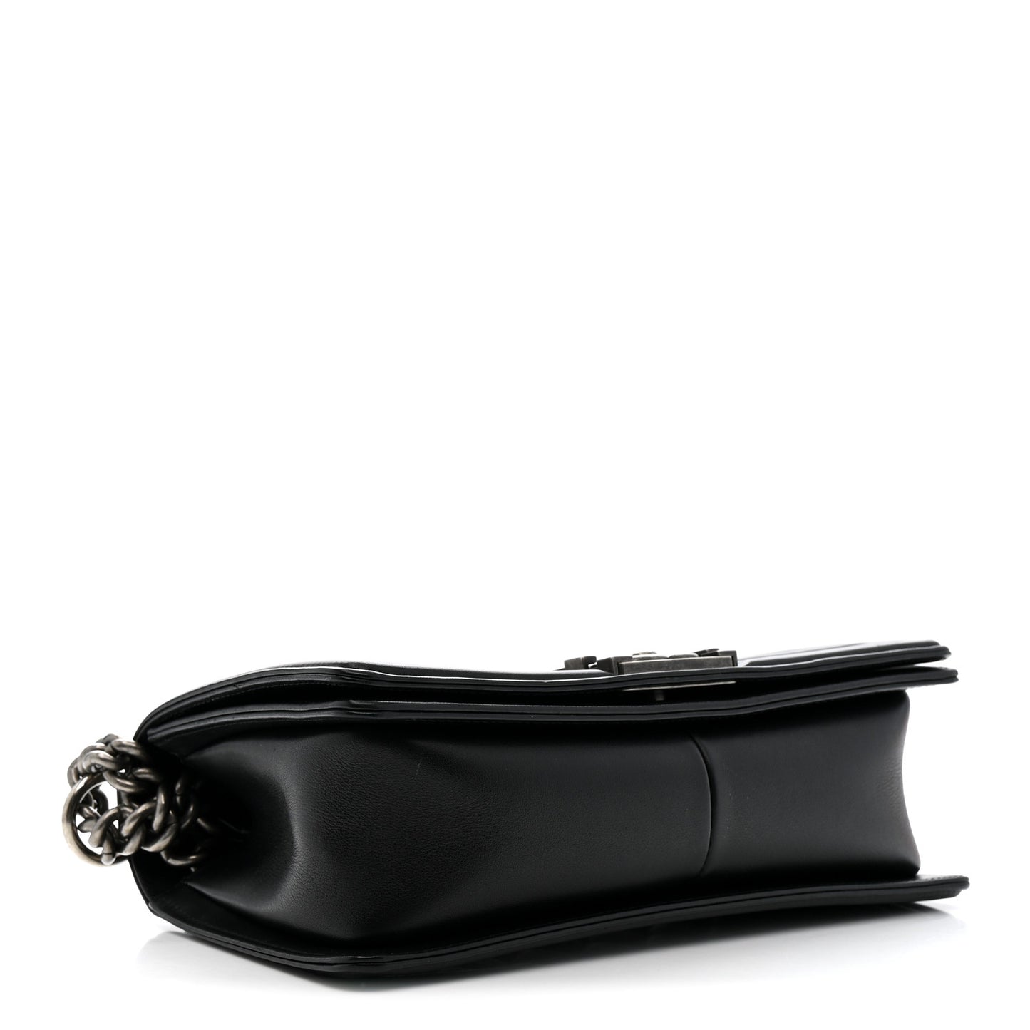 Lambskin Quilted Medium Boy Flap Black