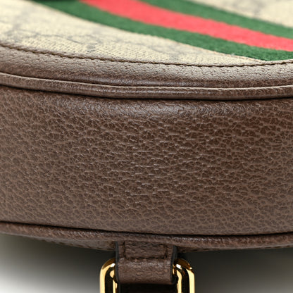 Gucci GG Supreme Monogram Web Mini Ophidia Round Backpack Brown 9 of 12