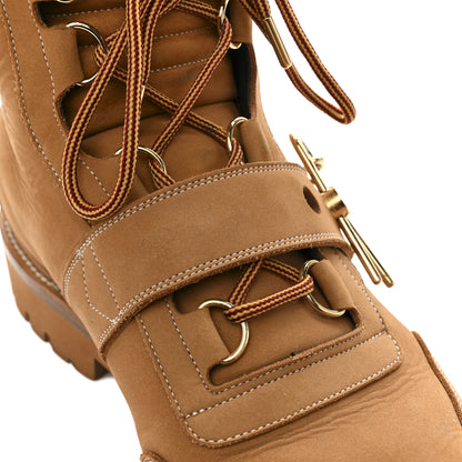 Louis Vuitton Suede Calfskin Monogram Mens Creeper Ankle Boots 9.5 Beige 10 of 11