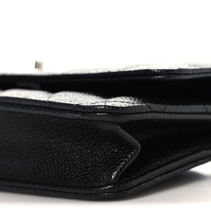Chanel Caviar Quilted CC Turnlock Wallet On Chain WOC Black 11 of 11