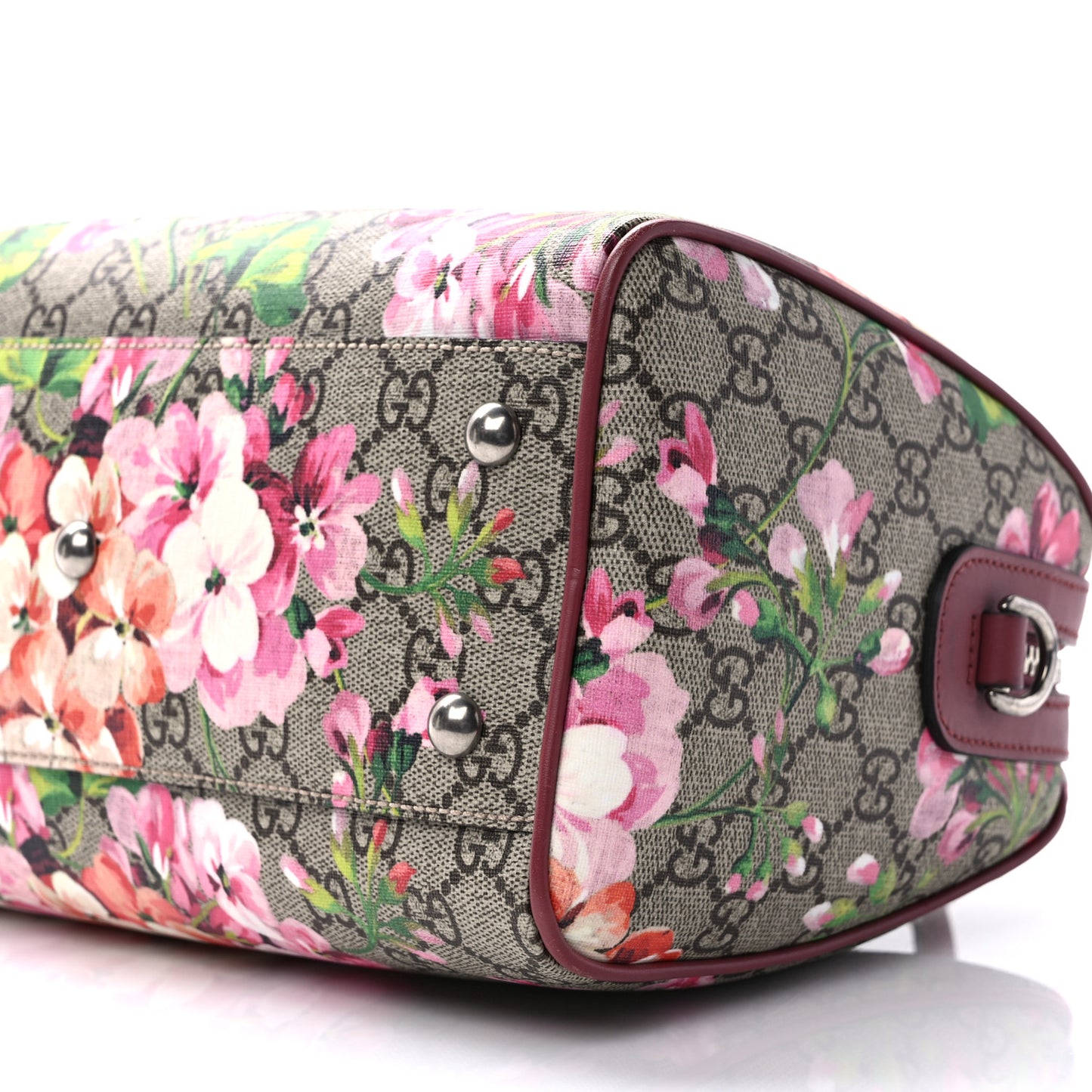 GG Supreme Monogram Blooms Small Boston Beige Multicolor Dry Rose