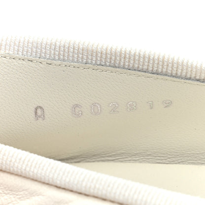 Chanel Lambskin Cap Toe CC Ballerina Flats 36.5 White Black 7 of 8
