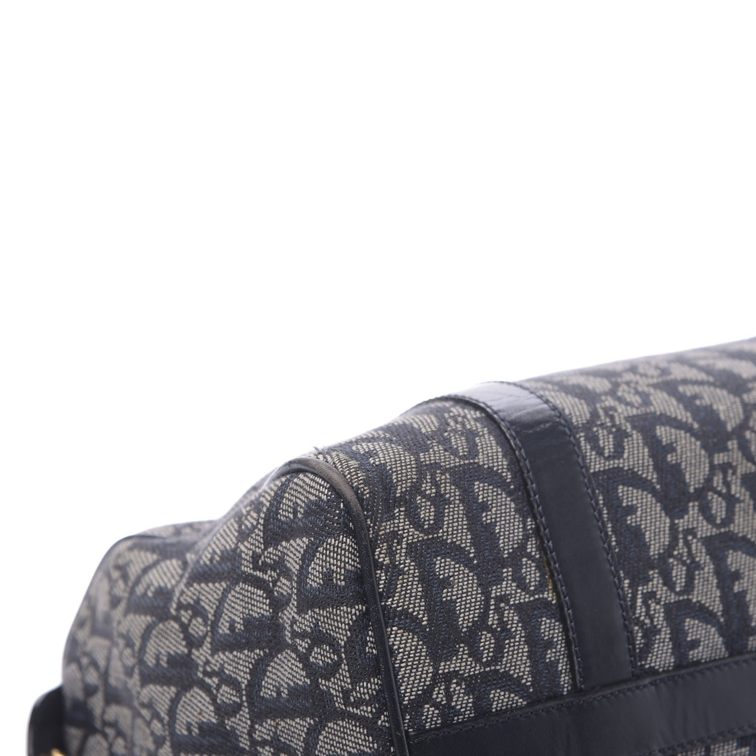 Christian Dior Denim Monogram Boston Navy 10 of 13