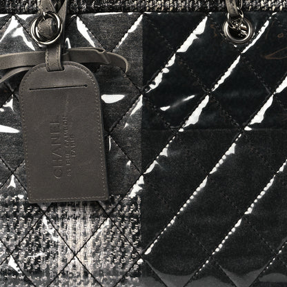 Chanel Vinyl Funny Tweed Patchwork Tote Grey 8 of 12