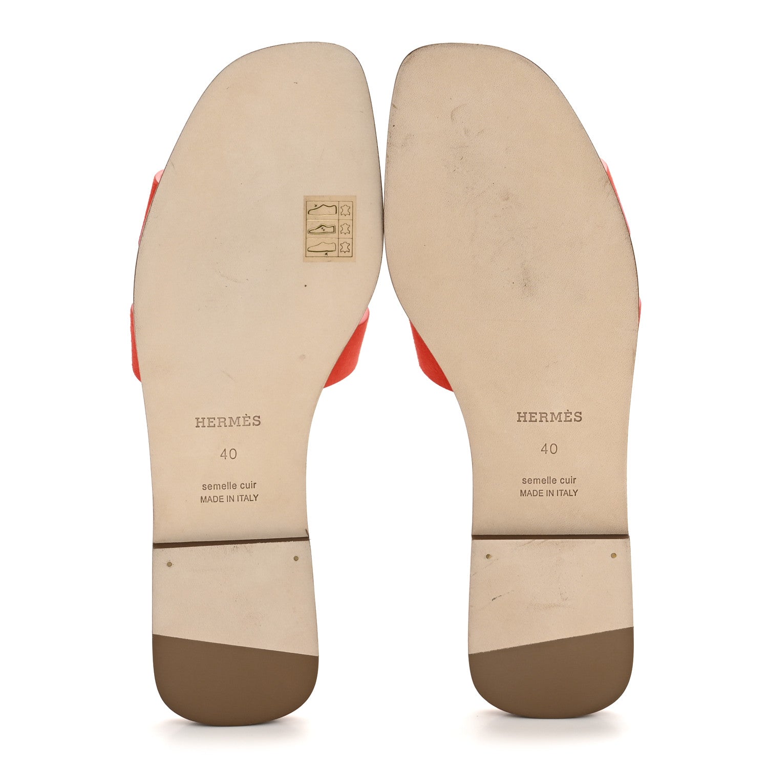 Hermes Suede Goatskin Oran Sandals 40 Rouge Ecarlate 6 of 10
