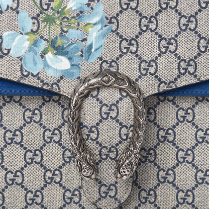 Gucci GG Supreme Monogram Blooms Medium Dionysus Shoulder Bag Beige Navy Vintage Blue 8 of 15