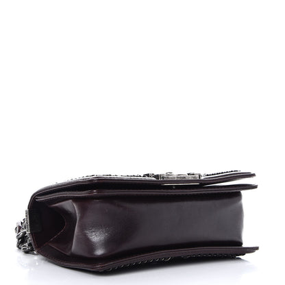 Chanel Goatskin Quilted Small Boy Handle Flap Burgundy 4 of 10