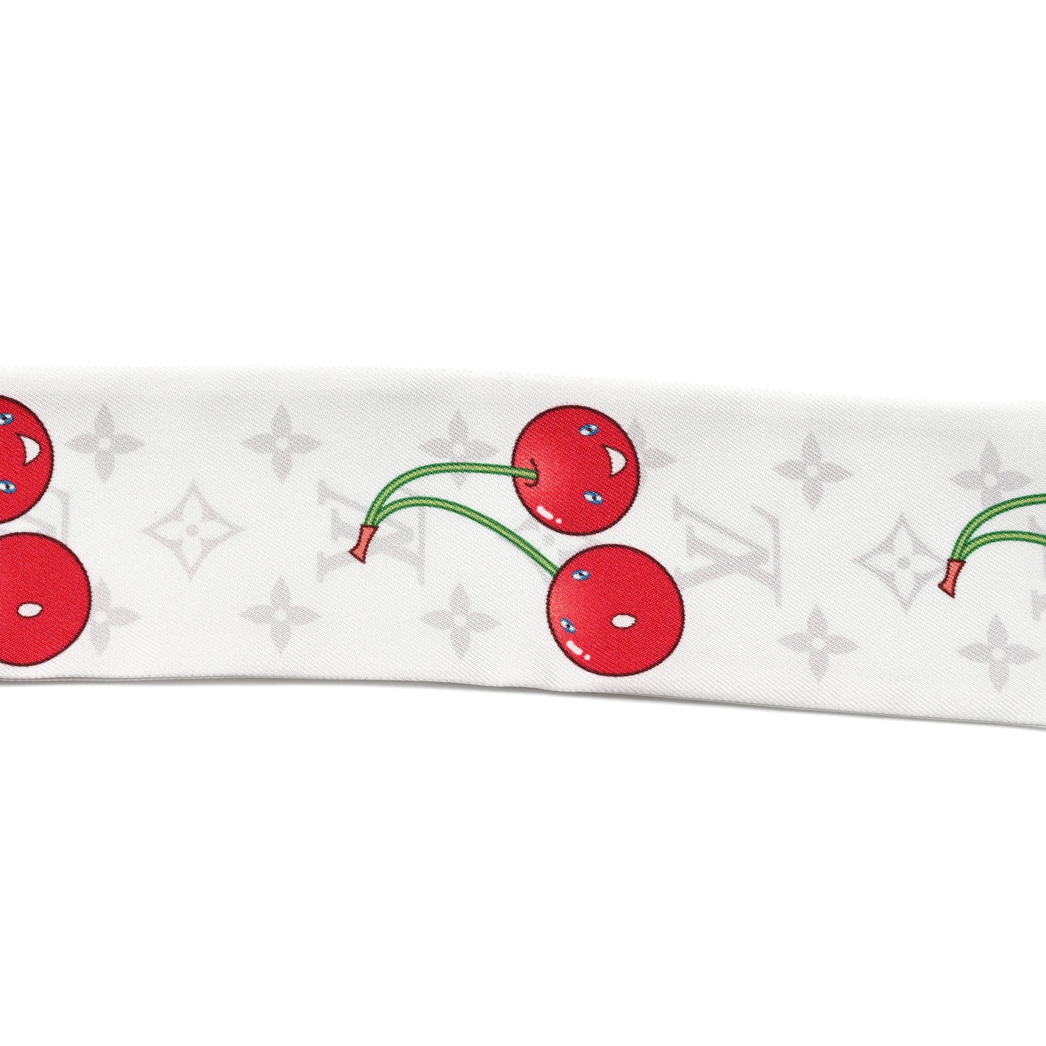 Louis Vuitton LV X TM Silk Monogram Cerise Bandeau White 4 of 4