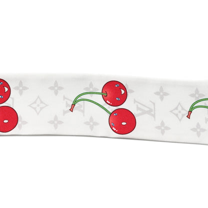 Louis Vuitton LV X TM Silk Monogram Cerise Bandeau White 4 of 4