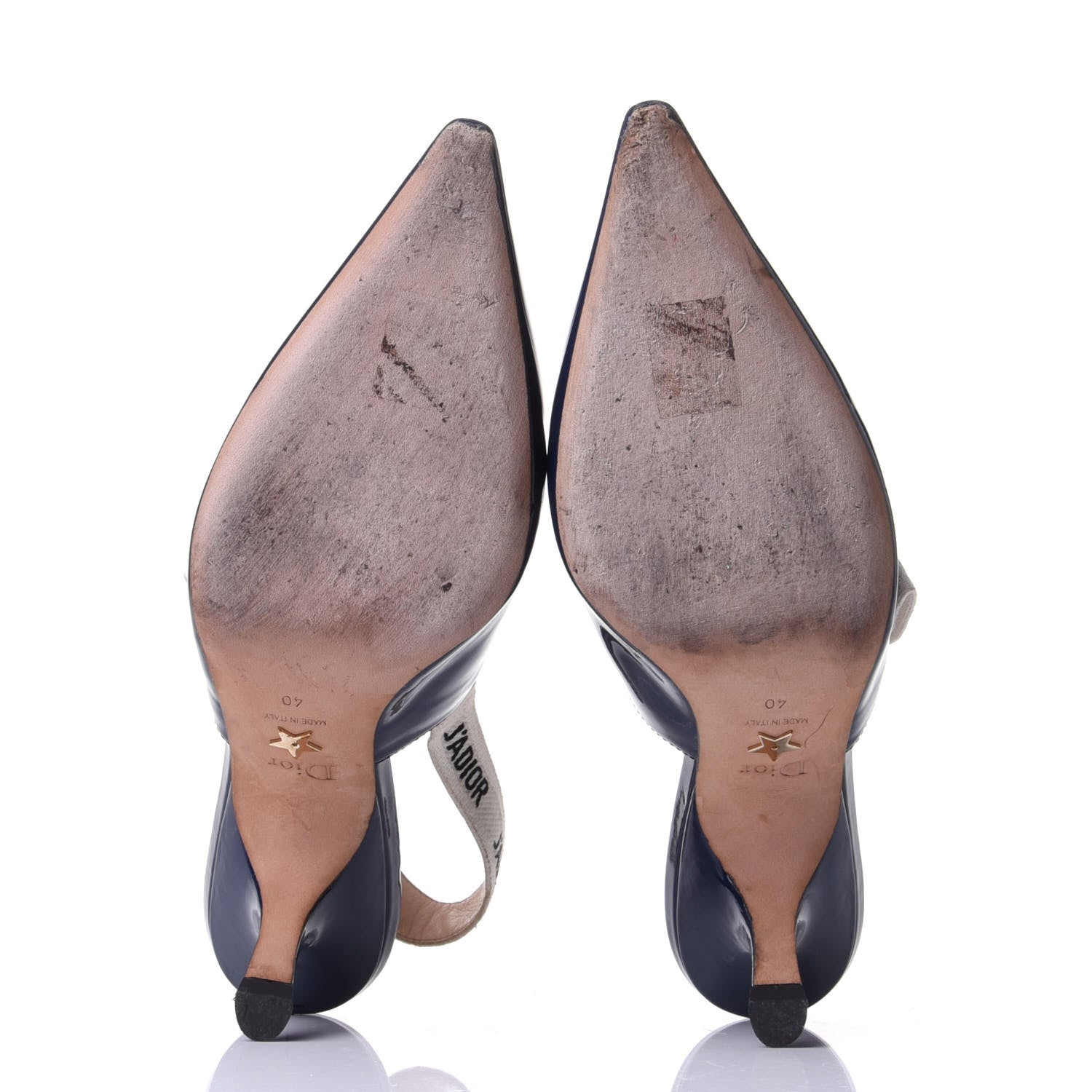 Christian Dior Patent Ribbon J'Adior Slingback 65mm Pumps 40 Blue 7 of 10