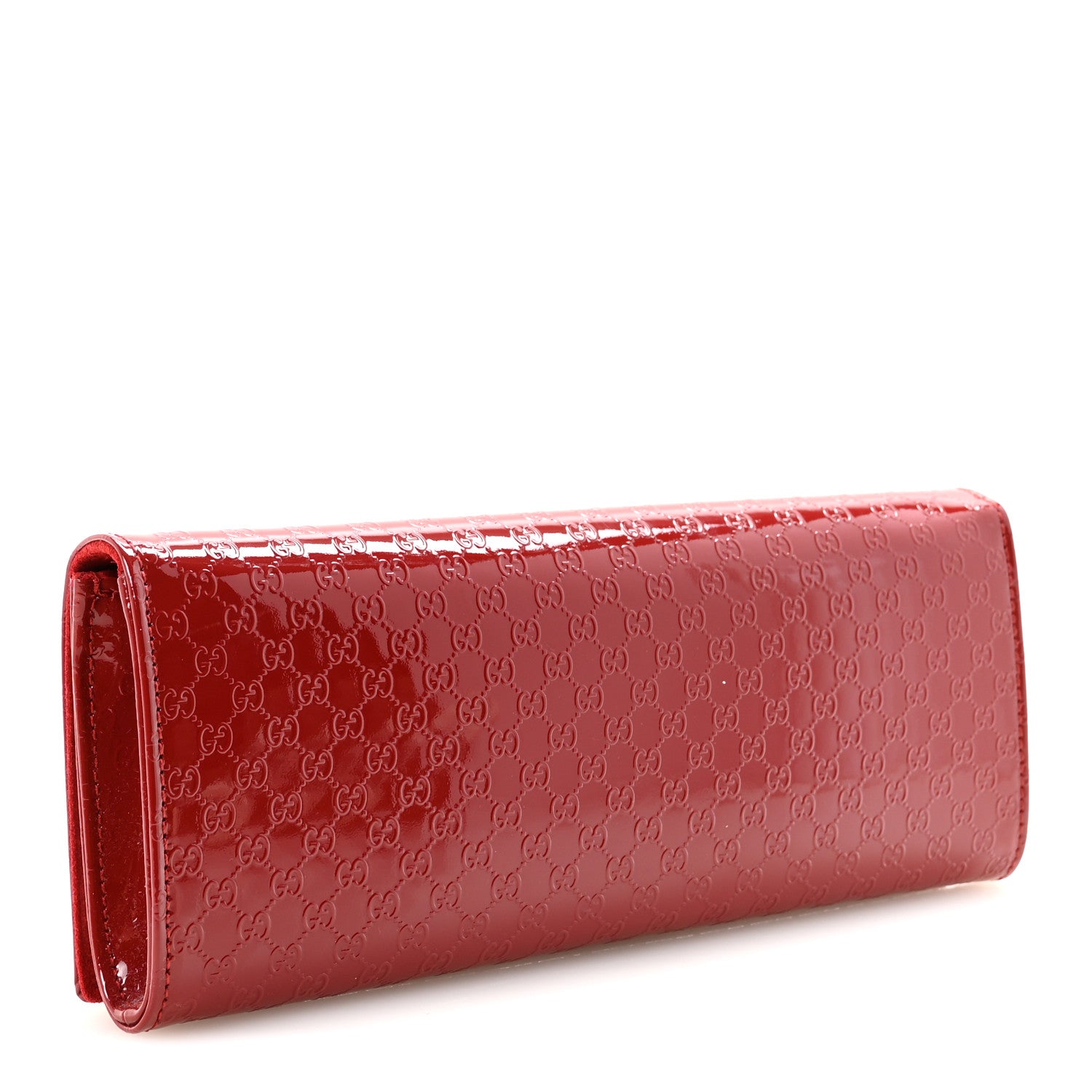Gucci Patent Microguccissima Small Broadway Clutch Red 3 of 7