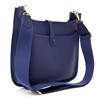 Hermes Taurillon Clemence Evelyne III PM Bleu Encre 3 of 11