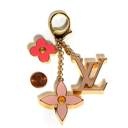 Louis Vuitton Fleur De Monogram Bag Charm Pink 2 of 6