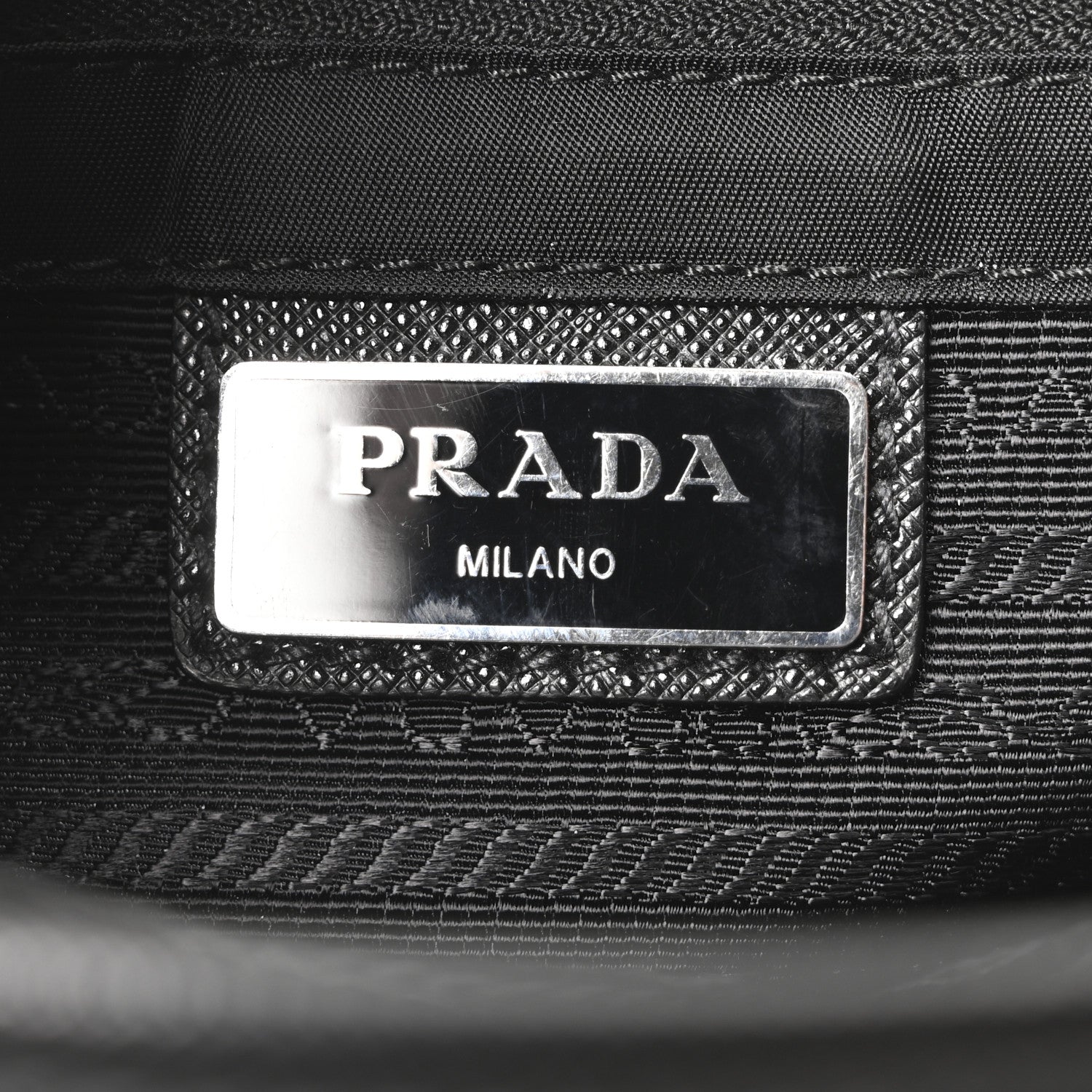 Prada Re-Nylon Saffiano Pocket Double Snap Buckle Messenger Shoulder Bag Black 6 of 10