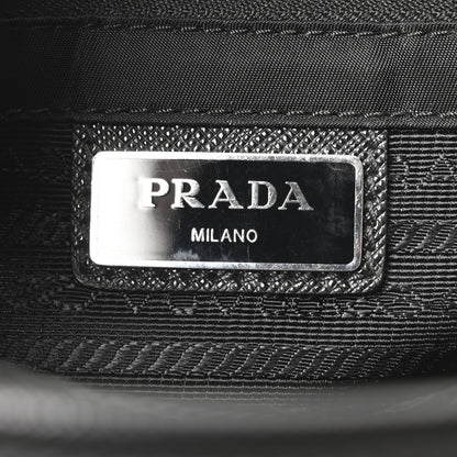 Prada Re-Nylon Saffiano Pocket Double Snap Buckle Messenger Shoulder Bag Black 6 of 10