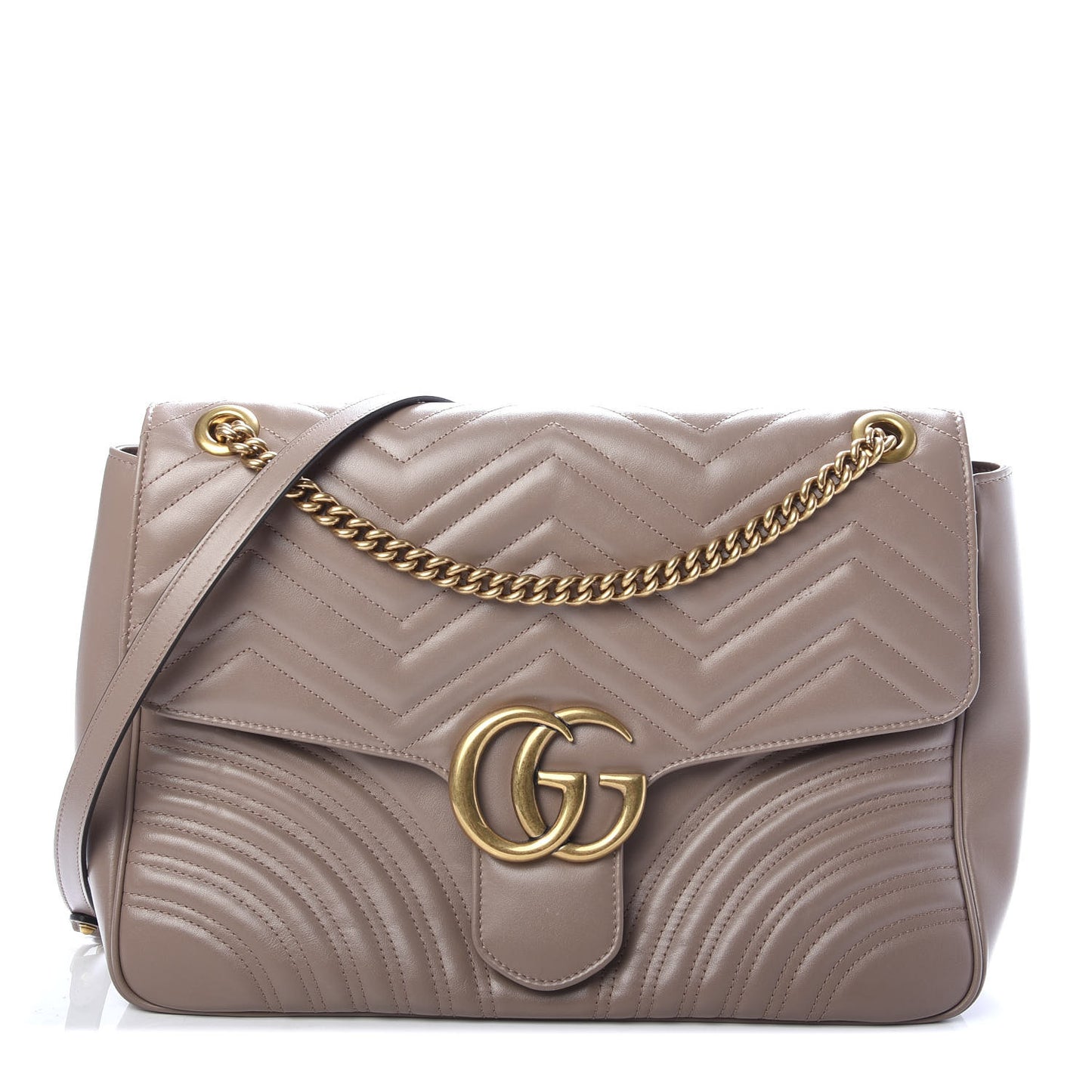 Calfskin Matelasse Large GG Marmont Shoulder Bag Porcelain Rose