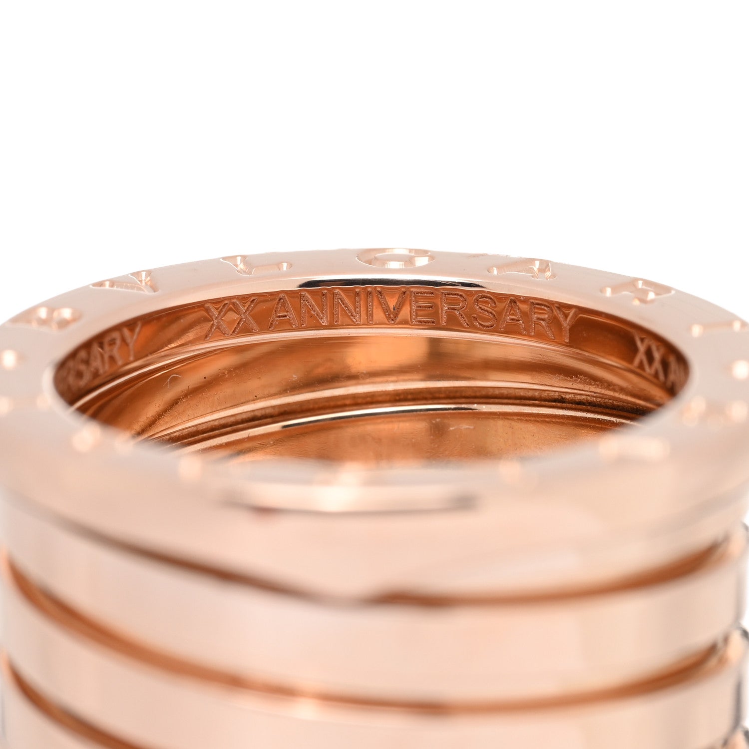 Bulgari 18K Rose Gold B.Zero1 Five-Band Anniversary Ring 53 6.25 4 of 5