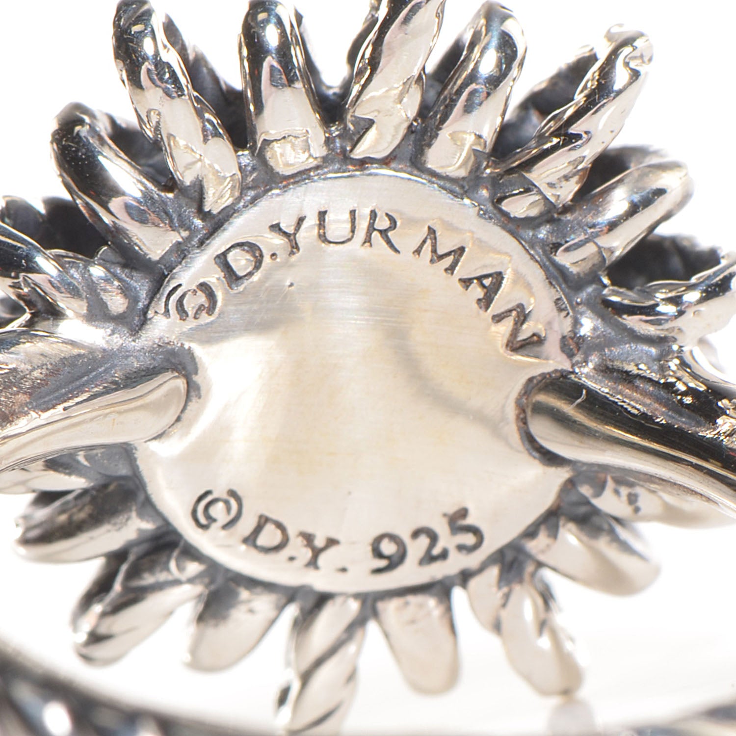 David Yurman Sterling Silver Blue Topaz Starburst Ring 7 3 of 5