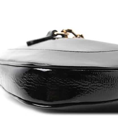 Gucci Patent Calfskin Small Jackie Shoulder Bag Black 10 of 11