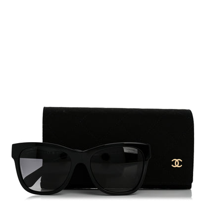 Chanel Acetate Polarized Square CC Sunglasses 5380-A Black 8 of 8