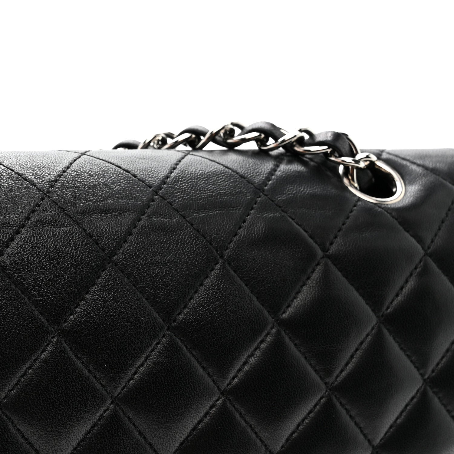 Chanel Lambskin Quilted Medium Double Flap Black 13 of 13