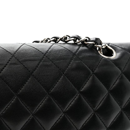 Chanel Lambskin Quilted Medium Double Flap Black 13 of 13