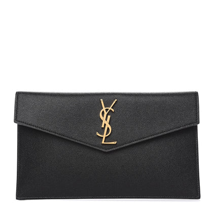 Saint Laurent Grain De Poudre Uptown Pouch Black 1 of 6