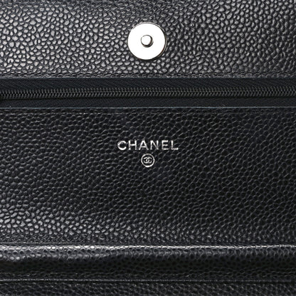 Chanel Caviar Quilted Wallet on Chain WOC Black 5 of 9
