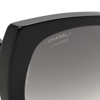 Chanel Acetate Square CC Heart Sunglasses 5519 Black 7 of 8