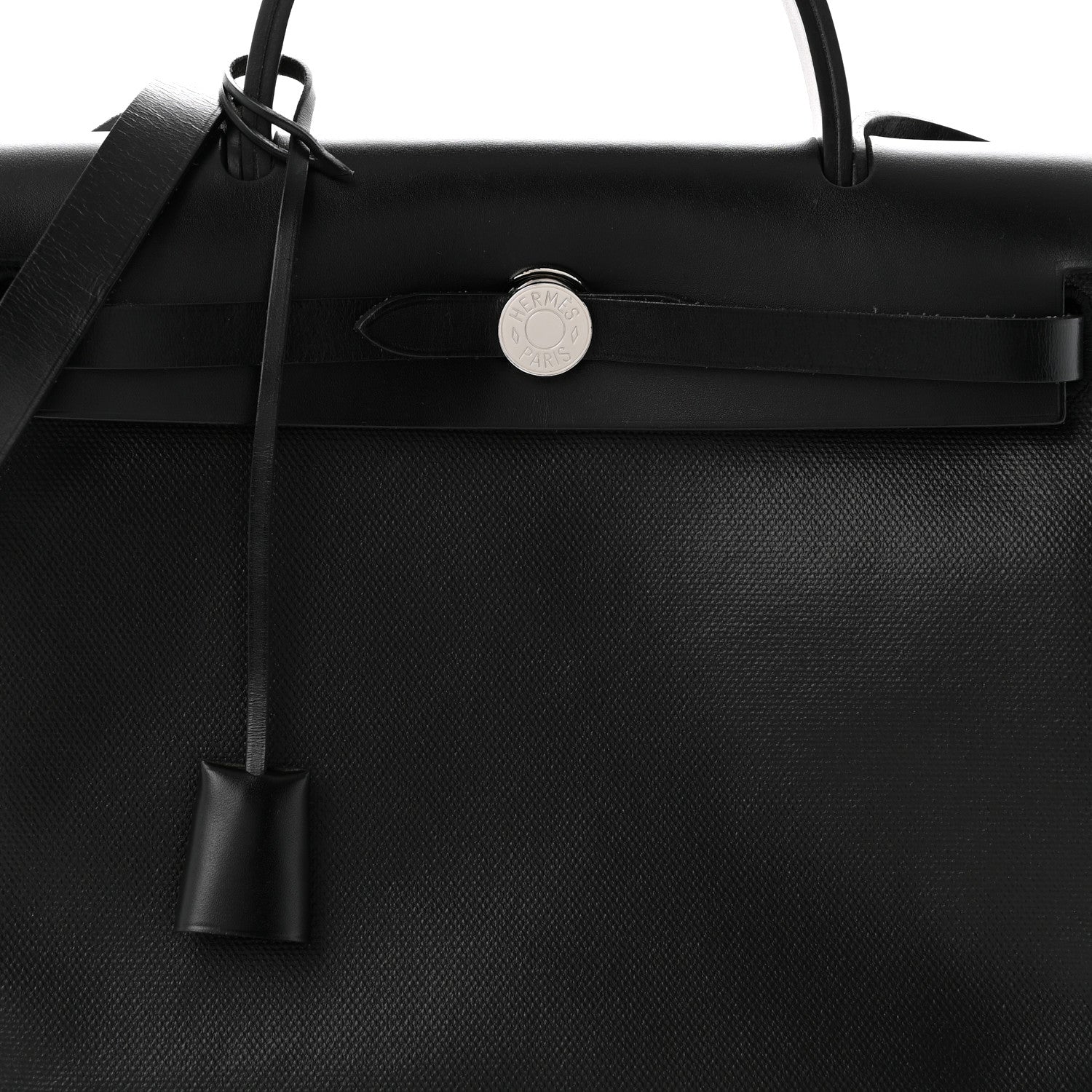 Hermes Toile H Berline Vache Hunter Herbag Zip PM 31 Black Ecru 9 of 12