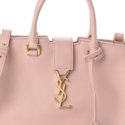 Saint Laurent Calfskin Monogram Baby Cabas Pink 7 of 9