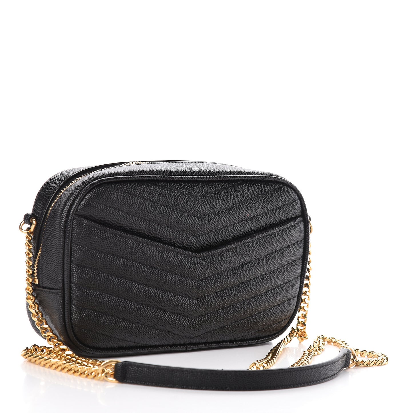 Grain De Poudre Matelasse Monogram Mini Lou Camera Bag Black