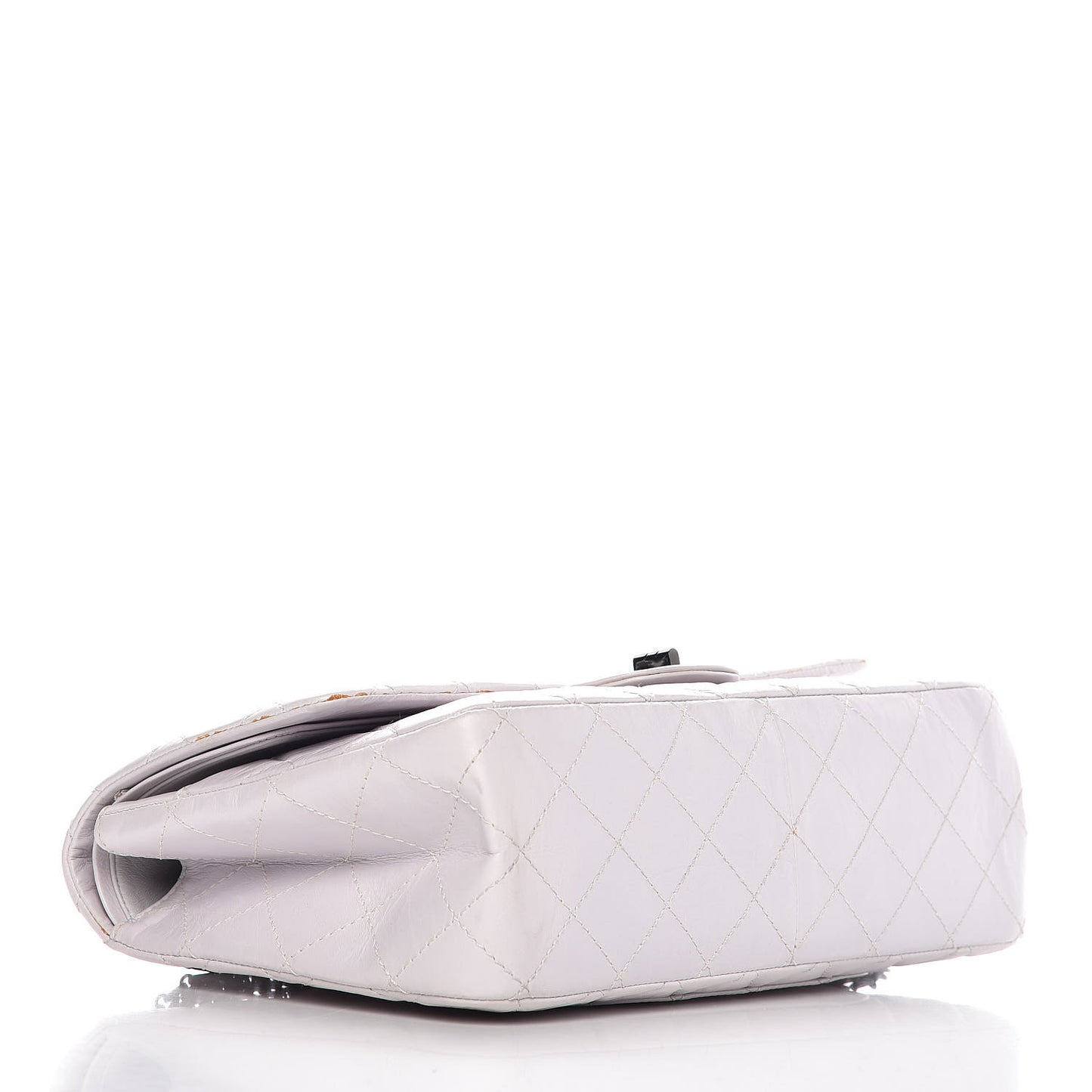 Aged Calfskin Quilted 2.55 Reissue 227 Flap White