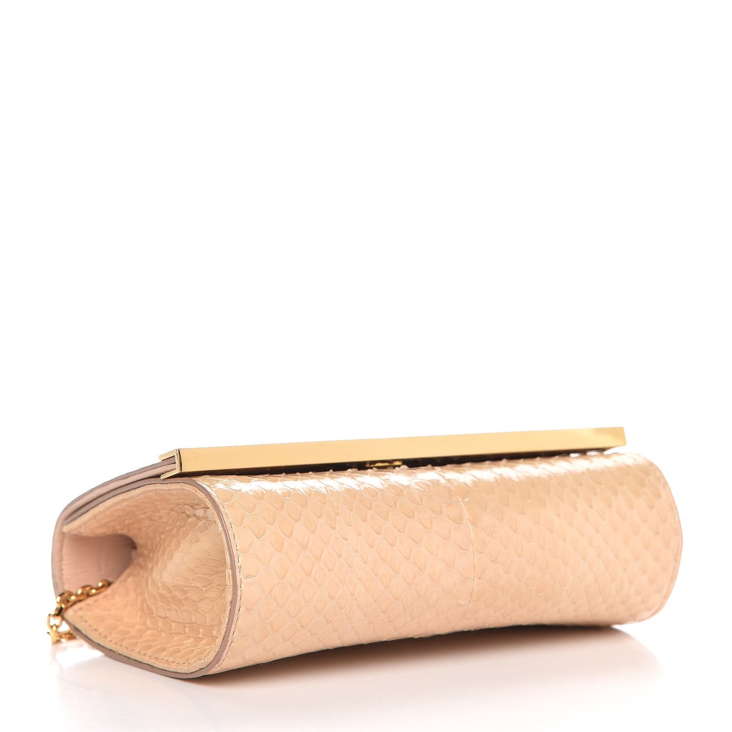 Snakeskin Mini Rush Clutch Blush