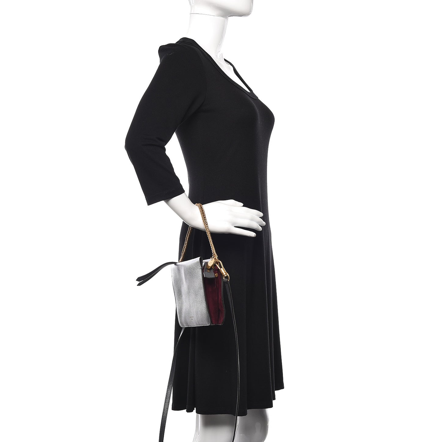 Goatskin Suede Cross 3 Crossbody Bag Grey Aubergine